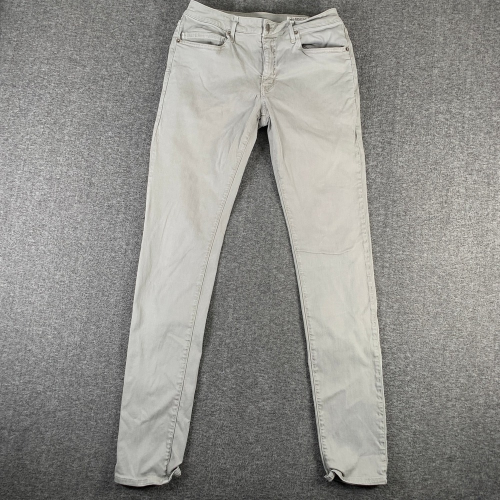 Aviator Jeans Men 30x30 Steel Grey Slim Stretch Pant - Picture 1 of 14